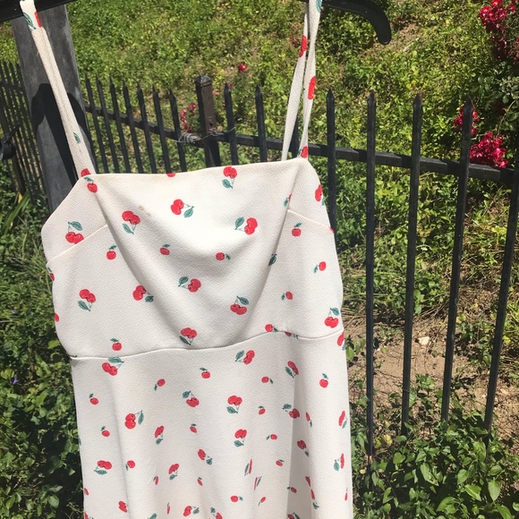 White Cherry Dress - Picture 1 of 3
